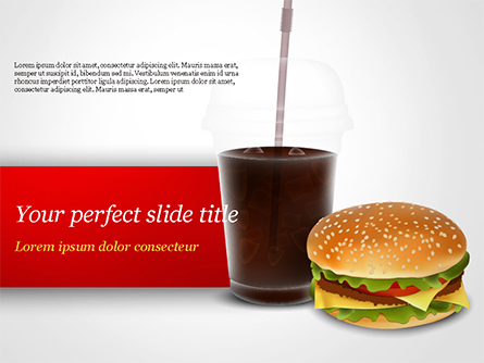 Fast Food Illustration Presentation Template, Master Slide
