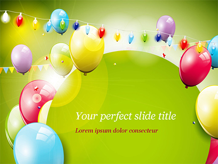 Colorful Balloons and Garlands Presentation Template, Master Slide