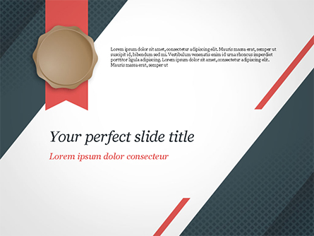 Certificate with Modern Pattern Presentation Template, Master Slide