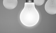 Light Bulbs on Gray Background Presentation Template
