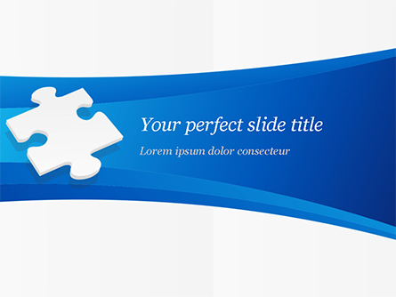 Piece of White Puzzle Presentation Template, Master Slide