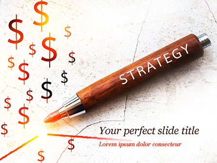 Inscription Strategy on Pencil Presentation Template, Master Slide
