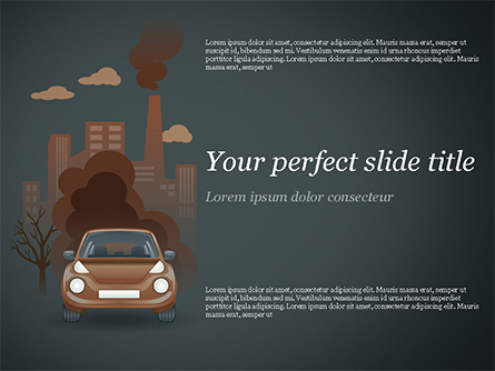 Automobile and Industrial Pollution Presentation Template, Master Slide