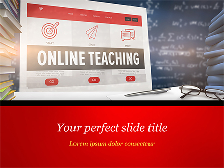 Online Teaching Presentation Template, Master Slide