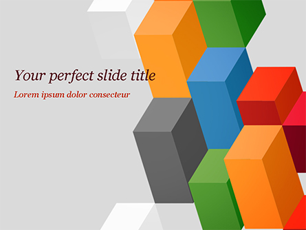 Abstract Colorful Columns Presentation Template, Master Slide