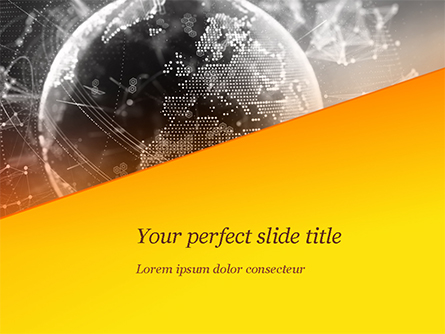 Dark Digital Globe Presentation Template, Master Slide