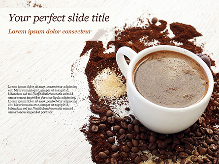 Coffee Cup and Coffee Beans Presentation Template, Master Slide