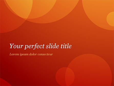 Orange Background with Transparent Circles Presentation Template, Master Slide