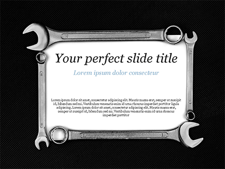 Blank Card with Wrenches Presentation Template, Master Slide