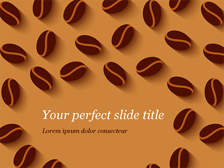 Coffee Beans Illustration Presentation Template, Master Slide