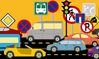 Road Traffic Illustration Presentation Template