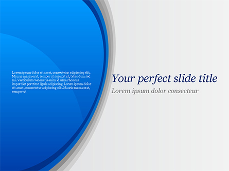 Abstract Blue Semicircle Presentation Template, Master Slide