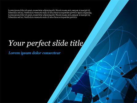 Abstract Geometrical Blue Bear Presentation Template, Master Slide