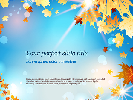 Beautiful Sunny Autumn Presentation Template, Master Slide