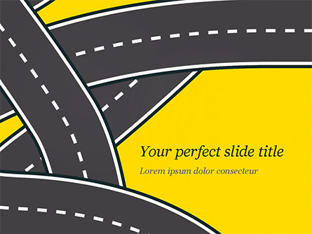 Roads Illustration Presentation Template, Master Slide