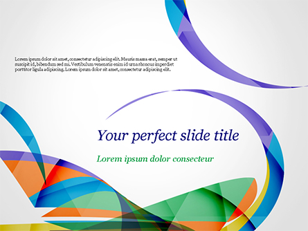 Colorful Abstract Background with Sharp Curls Presentation Template, Master Slide