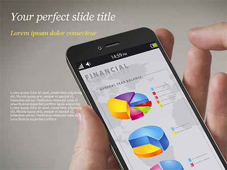 Financial Mobile App Presentation Template, Master Slide