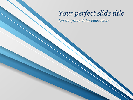 Blue and White Diagonal Lines Abstract Presentation Template, Master Slide
