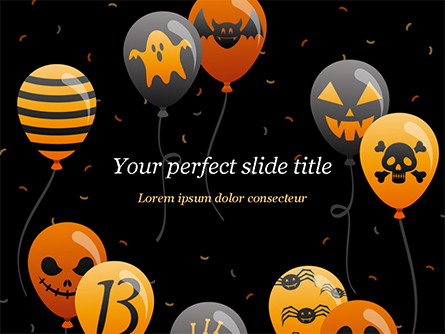 Halloween Balloons Presentation Template, Master Slide