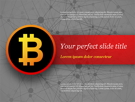 Bitcoin Icon Presentation Template, Master Slide