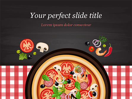 Spicy Shrimp Pizza Presentation Template, Master Slide