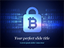 Digital Bitcoin Symbol inside Secure Lock slide 1