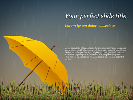 Bright Yellow Umbrella Presentation Template, Master Slide