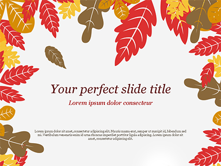 Autumn Oak Leaves Presentation Template, Master Slide