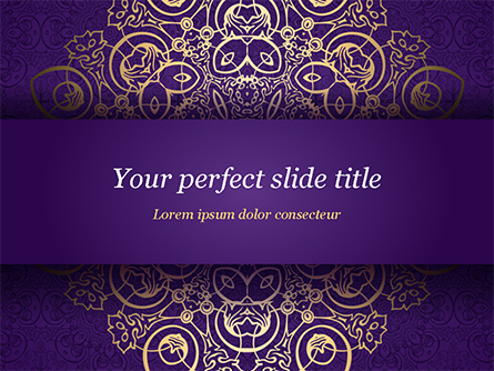 Purple Indian Pattern Presentation Template Presentation Template, Master Slide