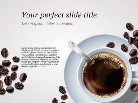 White Cup of Coffee Presentation Template, Master Slide