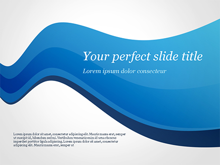 Blue Wavy Line Presentation Template, Master Slide