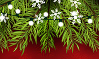 Christmas Tree Branches and Snowflakes Presentation Template