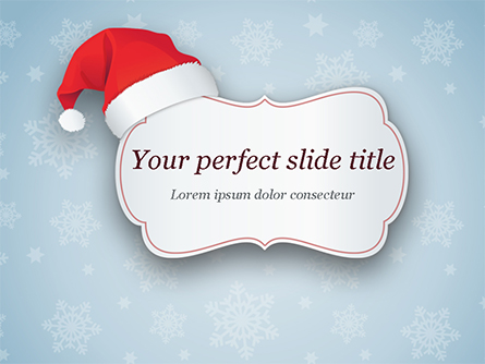 Snowflake Ornament and Santa Hat Presentation Template, Master Slide