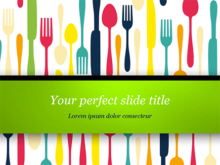 Cutlery Pattern Presentation Template, Master Slide