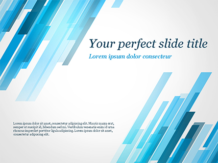 Abstraction with Blue Parallelograms Presentation Template, Master Slide