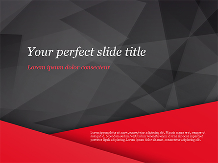 Red and Black Polygonal Background Presentation Template, Master Slide