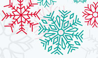 Colorful Snowflakes Background Presentation Template