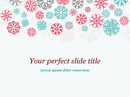 Colorful Snowflakes Background Presentation Template, Master Slide