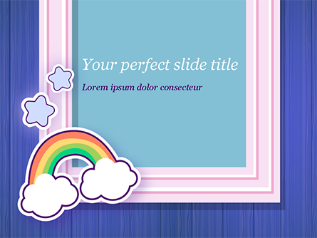 Frame with Rainbow Presentation Template, Master Slide