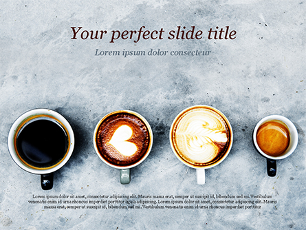 Aerial View of Various Coffee Presentation Template, Master Slide