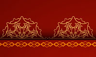 Burgundy Background with Oriental Mandala Pattern Presentation Template