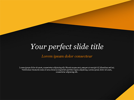 Black and Yellow Abstraction Presentation Template, Master Slide