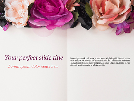 Notepad Decorated with Flowers Presentation Template, Master Slide