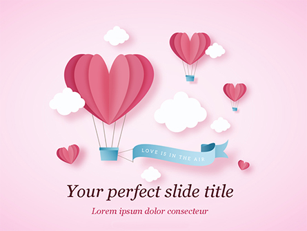 Love is in the Air Presentation Template, Master Slide