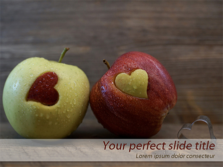 Apples with Hearts Presentation Template, Master Slide