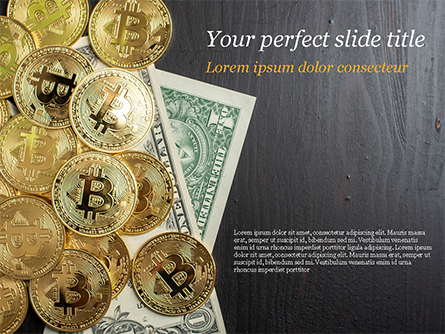 Bitcoins and Dollars Presentation Template, Master Slide