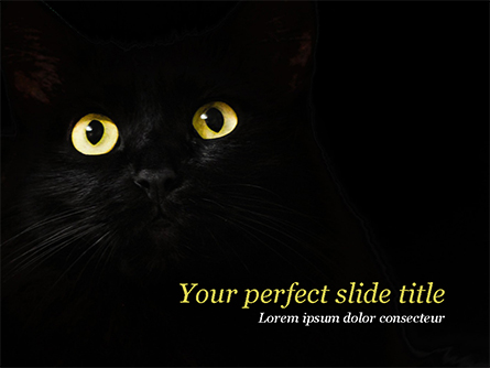 Black Cat Snout Presentation Template, Master Slide