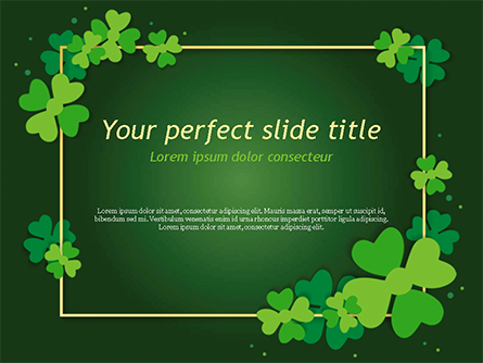 Frame with Irish Theme Presentation Template, Master Slide