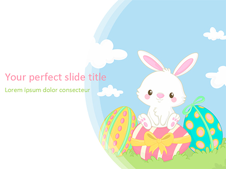Adorable Easter Bunny Presentation Template, Master Slide