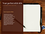 Blank Notepad Sheet with Pen on Wooden Table slide 9